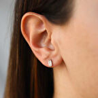 Mini Baget Taşlı Küpe