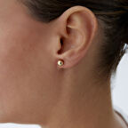 Medium Düz Top Küpe