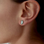 Yeşil Mineli Eye Küpe