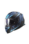 Storm 2 Racer Matt Blue Motorcu Kaskı