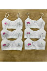 Kız Çocuk Pedli Alıştırma Sütyeni / 6 Adet