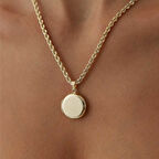 Halat Zincirli Oval Kapaklı Kolye