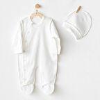 Andywawa AC25732 Organik Premature Line Tulum Takım Ekru