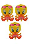 Tweety 3 Adet Büyük Boy 42cmx52cm Folyo Balon (HELYUM) No:6