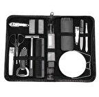 13 Parça Seyahat, İş Gezisi İçin Taşınabilir Profesyonel Erkek Bakım Seti, El-Ayak Bakım Seti