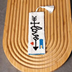 Uretti - Sibel 2453 - 7179 El Yapımı Love Temalı Kanaviçe Kitap Ayracı