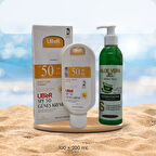 UBER SPF 50 Güneş Kremi + Sensyderm Aloe Vera Güneş Sonrası Jel (100 + 200 mL)
