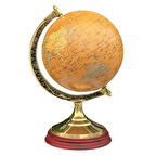 Pirinç Ayaklı Dünya Küre Ev Ofis Masa Dekoru Döner Dünya Küre Modern Harita 22x34cm