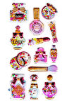Sticker Kabartmalı Sticker Defter, Planlayıcı Etiket (pullu-812) - 17x9 cm - Parfüm Makyaj