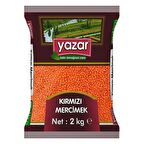 Yazar Yerli Kırmızı Mercimek 2 Kg. x 2 Adet