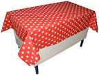 Yıldız Desenli Öğretmen Masa Örtüsü Kırmızı (Pamuklu-Düz)