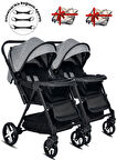 Baby Home 810 Ayrılıp Birleşebilen Çift Yönlü İkiz Bebek Arabası