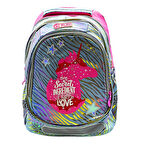 Sentor Maxx Unicorn 3 Bölmeli Okul Sırt Çantası Gri (161640)