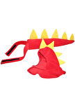 Dinozor Kostüm Set Kırmızı | Dinozor Kuyruk Başlık Set Kırmızı