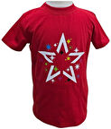 Yıldız Desenli Kırmızı Tişört
