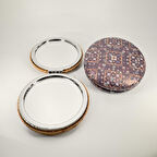 MORDİNO Kareler Yuvarlak Cep Aynası