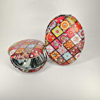 MORDİNO Çini Patchwork Elips Cep Aynası