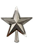 Yılbaşı Ağacı Tepelik - Kabartmalı Gümüş Yıldız, 16 cm