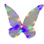 Peri Kanadı Ledli Işıklı Pembe Renkli  Peri Melek Kanadı  3 farklı fonksiyonlu ışık      