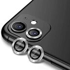 Apple iPhone 11 Uyumlu CL-12 Premium Safir Parmak İzi Bırakmayan Anti-Reflective Kamera Lens Koruyucu Gümüş