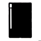 Samsung Galaxy Tab S6 T860 Uyumlu Tablet Kılıfı Şeffaf Süper Silikon Kapak Siyah