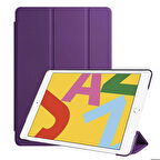 Apple iPad 10.2 (8.Nesil) Uyumlu Tablet Kılıfı Smart Cover Standlı Akıllı Kılıf Mor