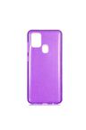 Samsung Galaxy A21S Uyumlu Kılıf Shining Silikon Mor