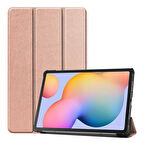 Samsung Galaxy Tab A7 10.4 T500 (2020) Uyumlu Tablet Kılıfı Smart Cover Standlı Kılıf Rose Gold