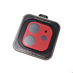 Apple iPhone 12 Uyumlu Kamera Koruyucu Kırmızı