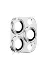 Apple iPhone 13 Pro Max Uyumlu CL-03 Kamera Lens Koruyucu Gümüş