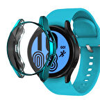 Samsung Galaxy Watch 4 Classic 46 Mm Uyumlu Kasa Koruyucu Silikon Darbe Emici Ekran Koruyucu Gard 02 Koyu Yeşil