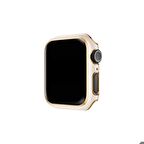 Apple Watch 44 Mm Uyumlu Kasa Koruyucu Renkli Şerit Tasarımlı Sert PC 360 Koruyucu Gard 06  Pembe