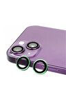 Apple iPhone 14 Plus Uyumlu CL-07 Kamera Lens Koruyucu Açık Yeşil