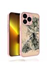 Apple iPhone 13 Pro Max Uyumlu Kılıf Desenli Kamera Korumalı Parlak Nora Kapak NO4