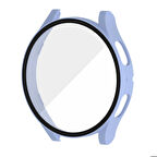 Samsung Galaxy Watch 5 44 Mm Uyumlu Silikon Sert Pc Kasa Ve Tpu Ekran Koruyucu 360 Koruma Gard 14 Mavi Açık