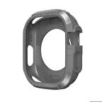Apple Watch Ultra 49 Mm Uyumlu Carbon Kasa Koruyucu Darbe Emici Tasarım Protective Tam Koruma Gard17 Gri