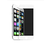 Apple iPhone 8 Plus Uyumlu Rika Premium Privacy Temperli Cam Ekran Koruyucu Beyaz