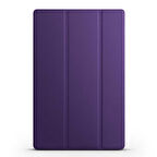 Huawei MatePad SE 10.4 Uyumlu Tablet Kılıfı Smart Cover Standlı Akıllı Kılıf Mor