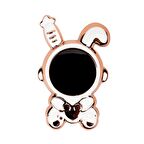 Space Kalpli Astronot Figürlü Cep Telefonu Standı Beyaz