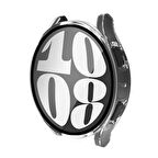 Samsung Galaxy Watch 6 44 Mm Uyumlu Silikon Sert Pc Kasa Ve Tpu Ekran Koruyucu 360 Koruma Gard 14 Renksiz