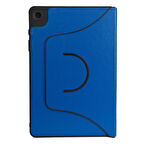 Samsung Galaxy Tab A9 Uyumlu Tablet Kılıfı Fest Dönebilen Standlı Pu Deri Kılıf Mavi