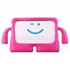 Samsung Galaxy Tab A9 Plus Uyumlu Çocuk Tablet Kılıfı iBuy Silikon Kılıf  Pembe Koyu
