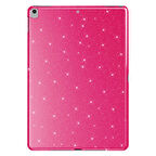 Apple iPad 10.2 (8.Nesil) Uyumlu Tablet Kılıfı Koton Case Simli Parlak Kapak Pembe Koyu