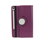 Samsung Galaxy Tab S9 FE Uyumlu Tablet Kılıfı 360 Dönebilen Standlı Kılıf Mor