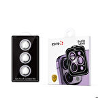 Samsung Galaxy S24 Plus Uyumlu Diamond Kamera Lens Koruyucu Cam Filmi Mor