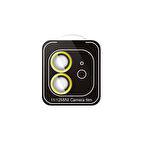 Apple iPhone 11 Uyumlu CL-11 Safir Parmak İzi Bırakmayan Anti-Reflective Kamera Lens Koruyucu Gold