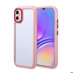 Samsung Galaxy A05 Uyumlu Kılıf Kamera Korumalı Renkli Kenar ve Çerçeve Tasarımlı Vitamin Kapak Mürdüm