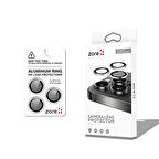 Apple iPhone 16 Pro Zore CL-12 Premium Safir Parmak İzi Bırakmayan Anti-Reflective Kamera Lens Koruyucu Gümüş