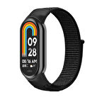 Xiaomi Mi Band 8 Uyumlu Zore KRD-03 Hasır Kordon Koyu Siyah