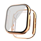 Apple Watch 10 42mm Uyumlu Sert PC Kasa Electroplatink Çerçeveli Ekran Koruyucu Zore Watch Gard 36